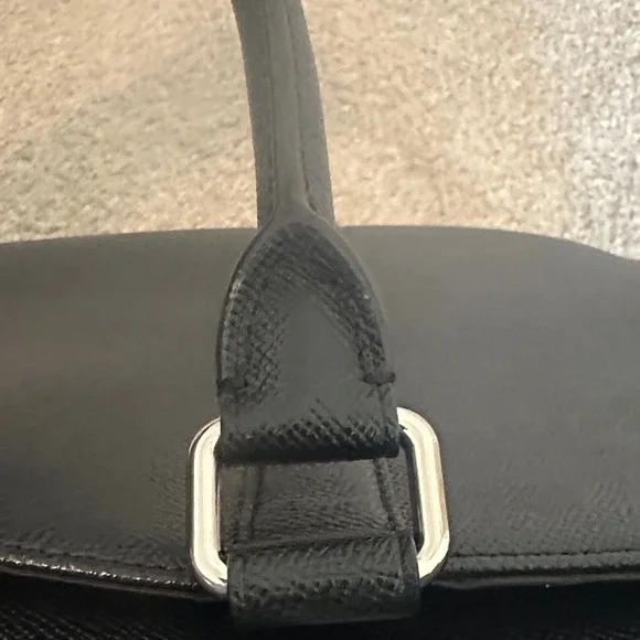 Coach Cross Grain Black Leather Briefcase Laptop Bag F59141 Metropolitan